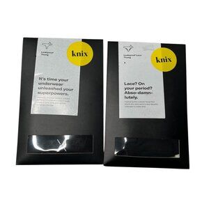 Knix Leakproof Black Thong Underwear Size L two pack
